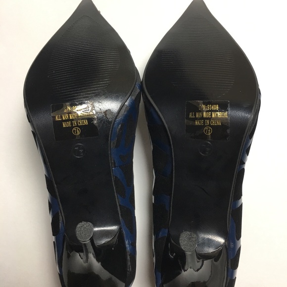 Women’s Bolaro  Blue and Black Heels Size 7.5 - Picture 4 of 5